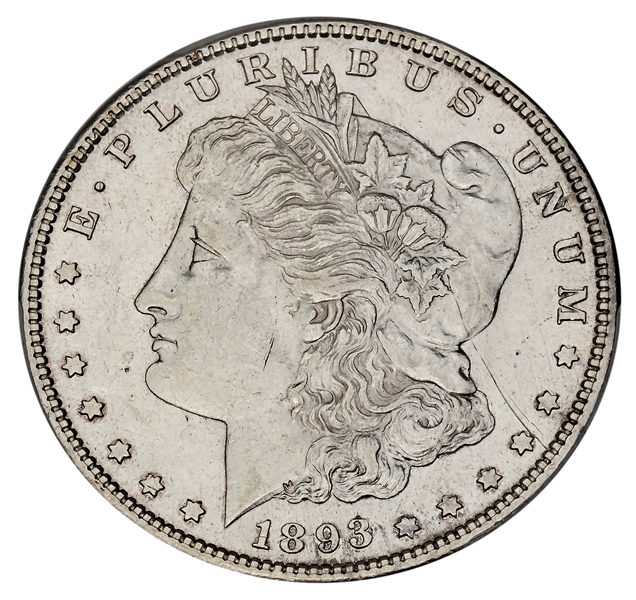 1893-S $1 AU55+ PCGS. 