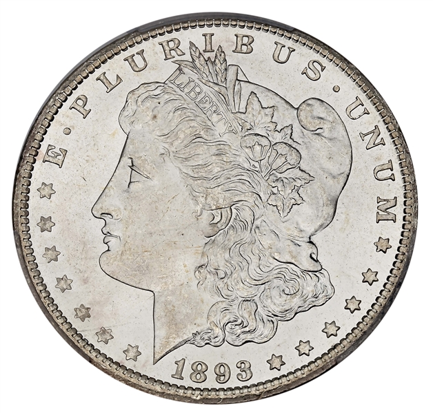 1893-CC $1 MS65 PCGS. 