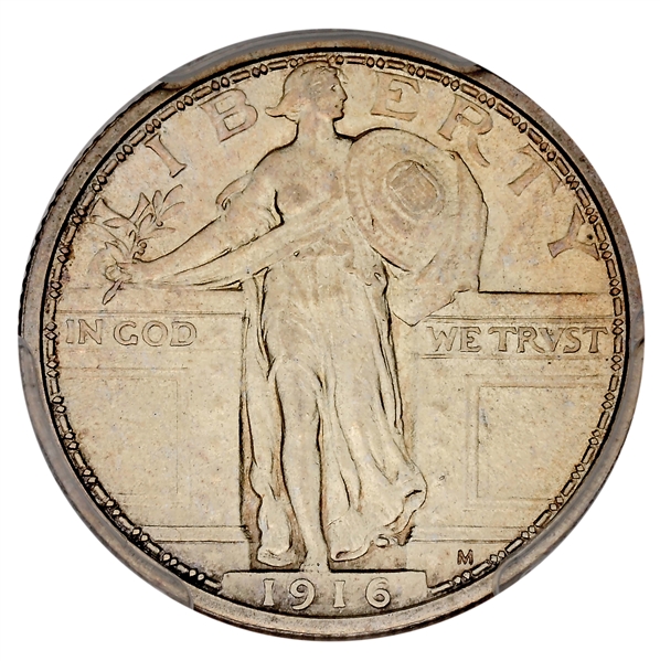 1916 25C MS63 PCGS. 