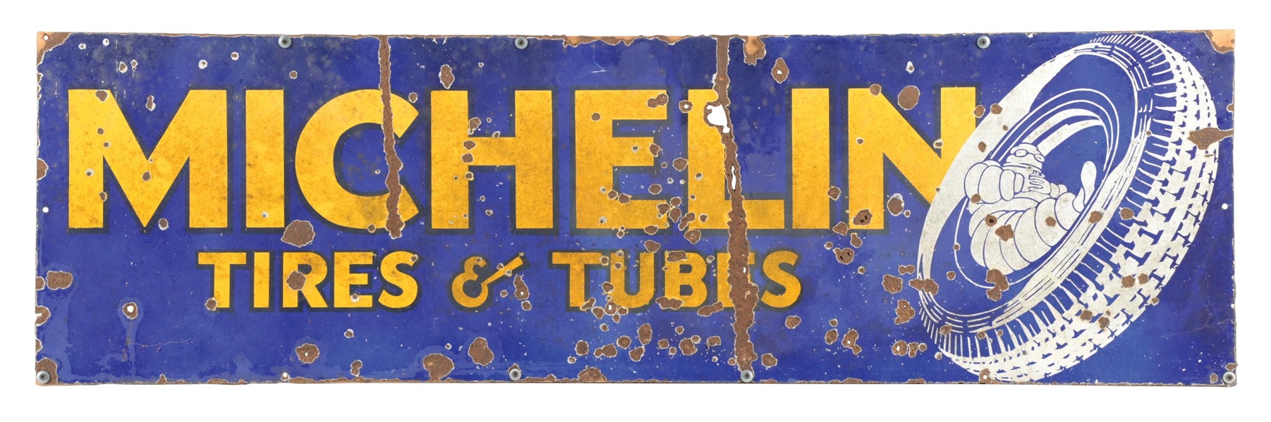 MICHELIN TIRES & TUBES PORCELAIN SERVICE STATION SIGN