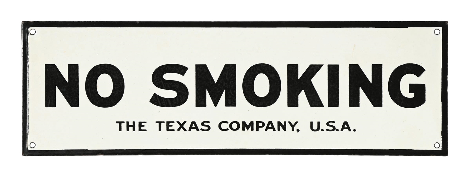 TEXACO "NO SMOKING" PORCELAIN SIGN