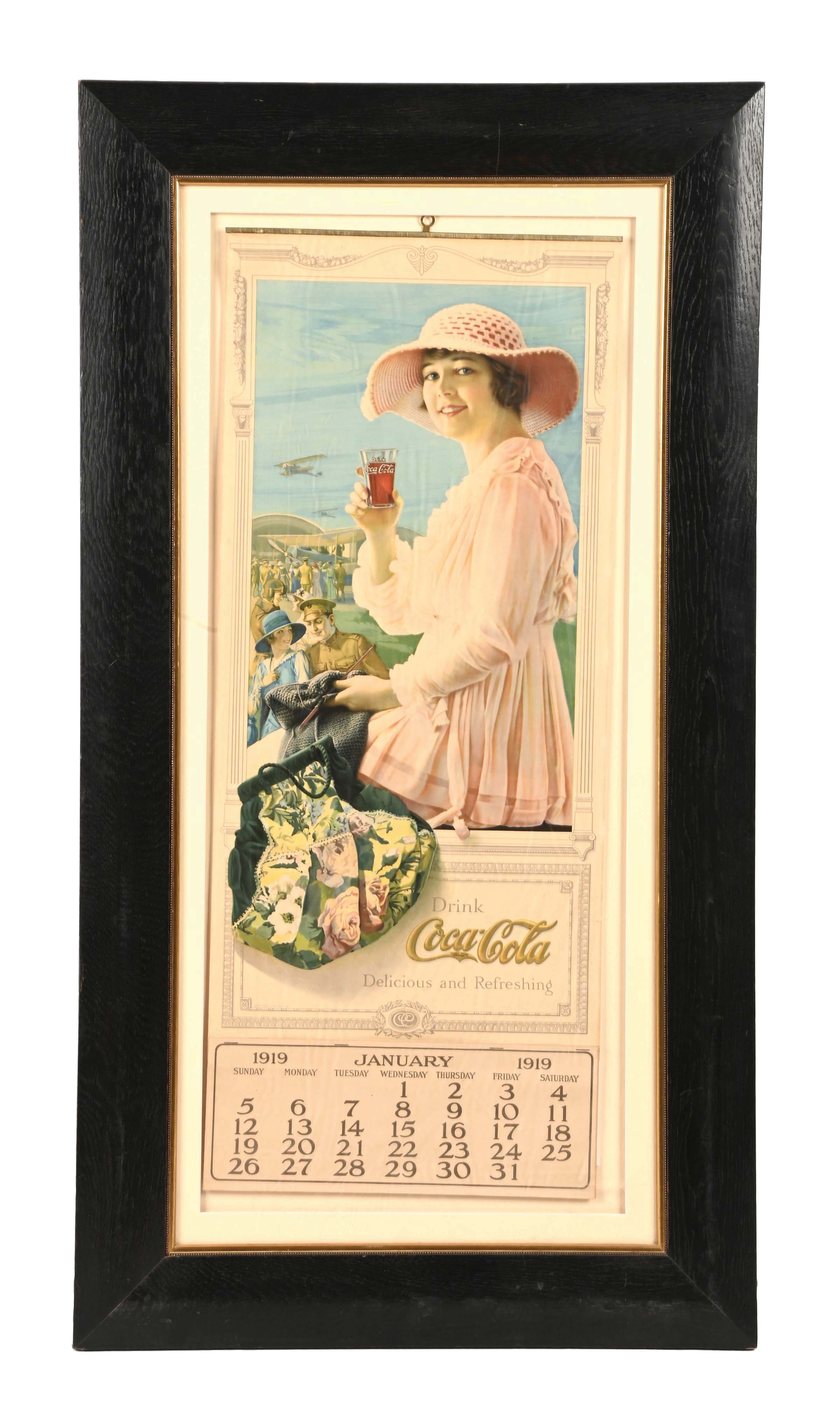 Lot Detail - 1919 COCA-COLA CALENDAR W/ WOMAN GRAPHIC