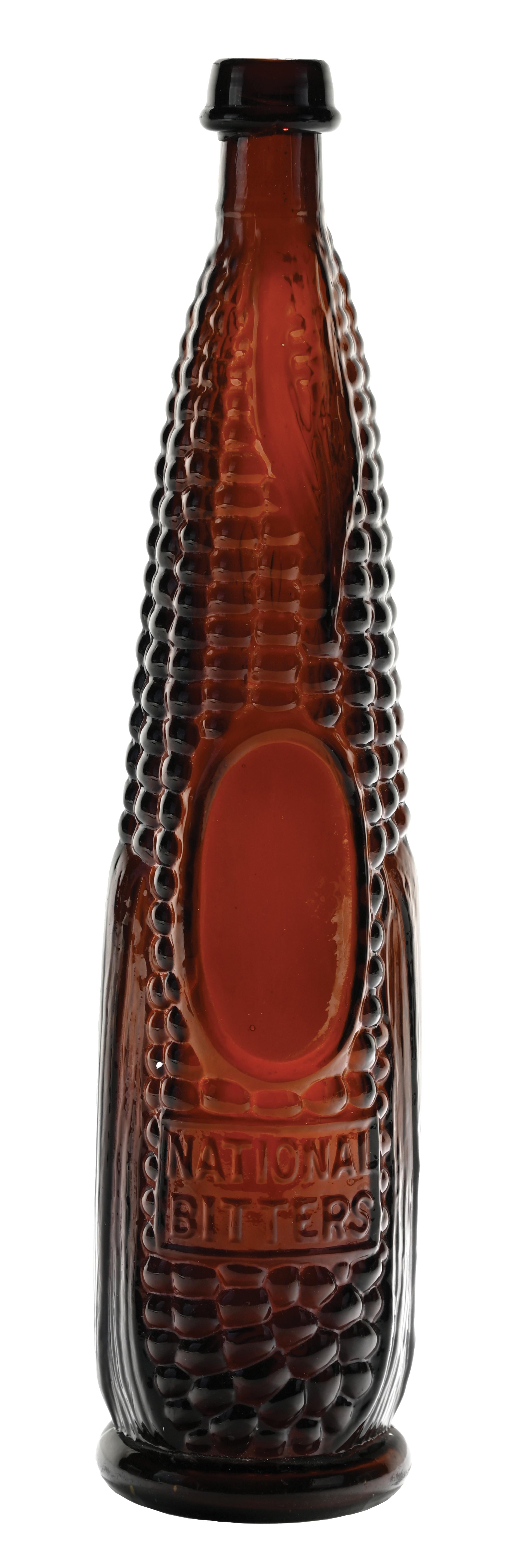 Lot Detail - NATIONAL BITTERS FIGURAL EAR OF CORN AMBER BOTTLE