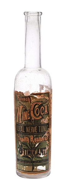 PEMBERTONS FRENCH WINE COCA BOTTLE W/ LABEL. 