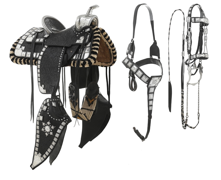 IMPRESSIVE EDWARD H. BOHLIN "SAN GABRIEL" STERLING PARADE SADDLE