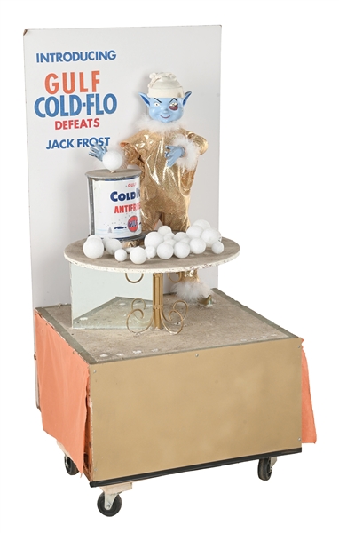 INTRODUCING GULF COLD-FLO ANTI FREEZE ANIMATED SERVICE STATION DISPLAY