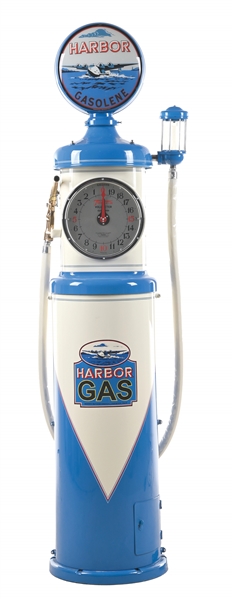 TOKHEIM MODEL #850 CLOCK FACE GAS PUMP RESTORED IN HARBOR GASOLINE