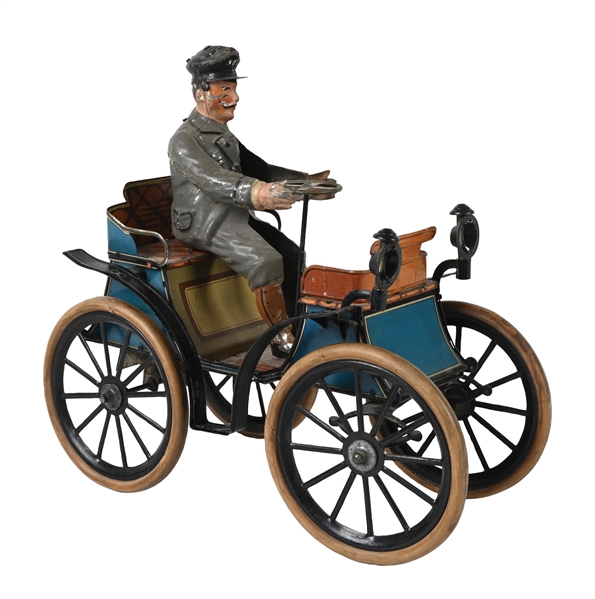 SCARCE GERMAN PRE-WAR TIN LITHO CLOCKWORK VIS-A-VIS AUTO GUNTHERMANN