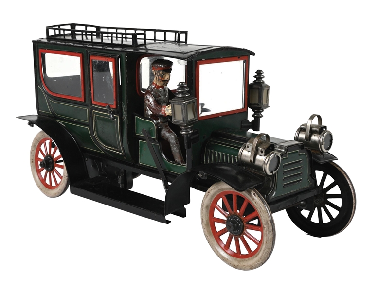 GERMAN PRE-WAR TIN LITHO CARETTE CLOCKWORK LIMOUSINE