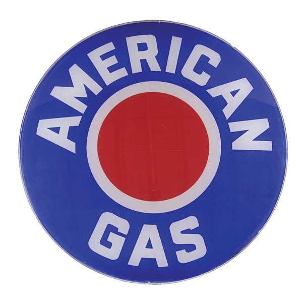 AMERICAN GASOLINE SINGLE 13.5" GLOBE LENS W/ BULLSEYE GRAPHIC. 