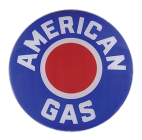 AMERICAN GASOLINE SINGLE 13.5" GLOBE LENS W/ BULLSEYE GRAPHIC. 