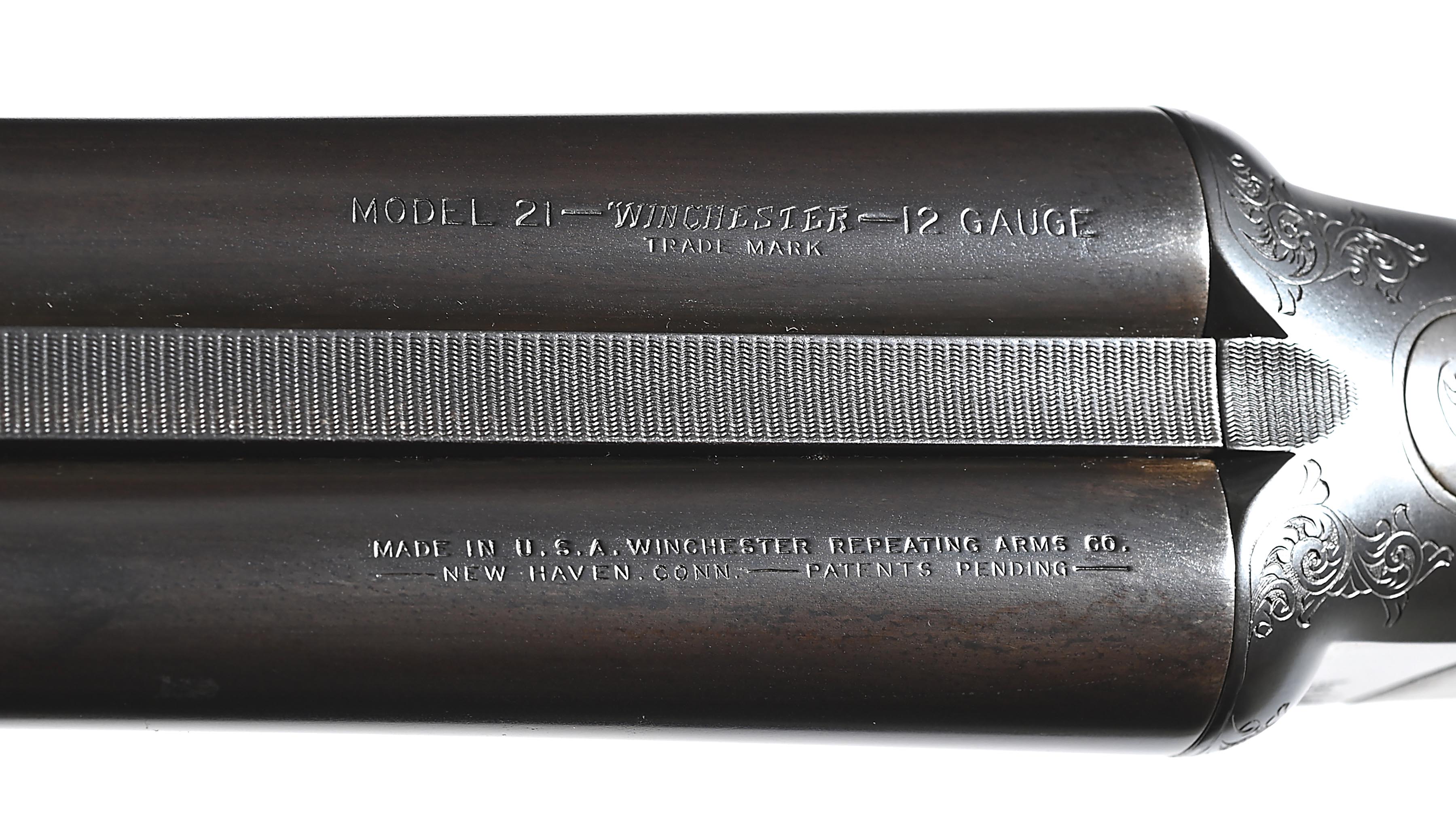 Lot Detail - (C) ENGRAVED TRAP GRADE WINCHESTER MODEL 21 SIDE BY SIDE ...