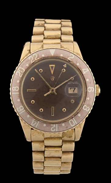 18K GOLD ROLEX OYSTER PERPETUAL GMT MASTER W/ BOX