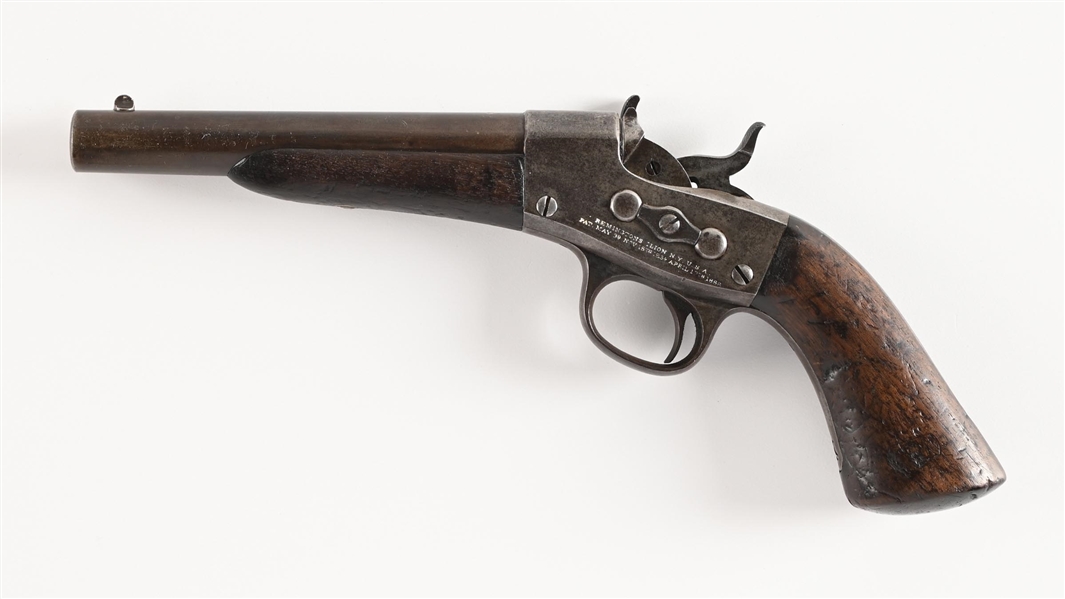 (A) REMINGTON MODEL 1867 NAVY ROLLING BLOCK PISTOL.