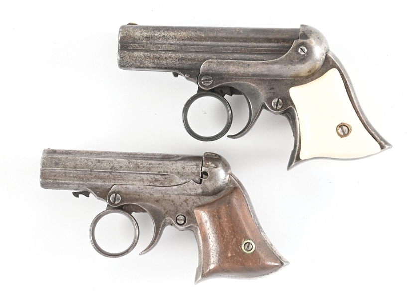 (A) LOT OF 2: REMINGTON ELLIOT RING TRIGGER PEPPERBOX PISTOLS. 
