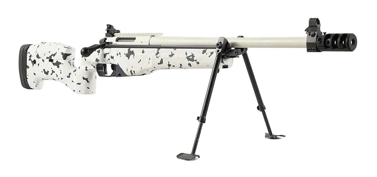 (M) SAKO "FINLAND 100" TRG-22 .308 WINCHESTER BOLT ACTION RIFLE WITH CASE AND BOX.