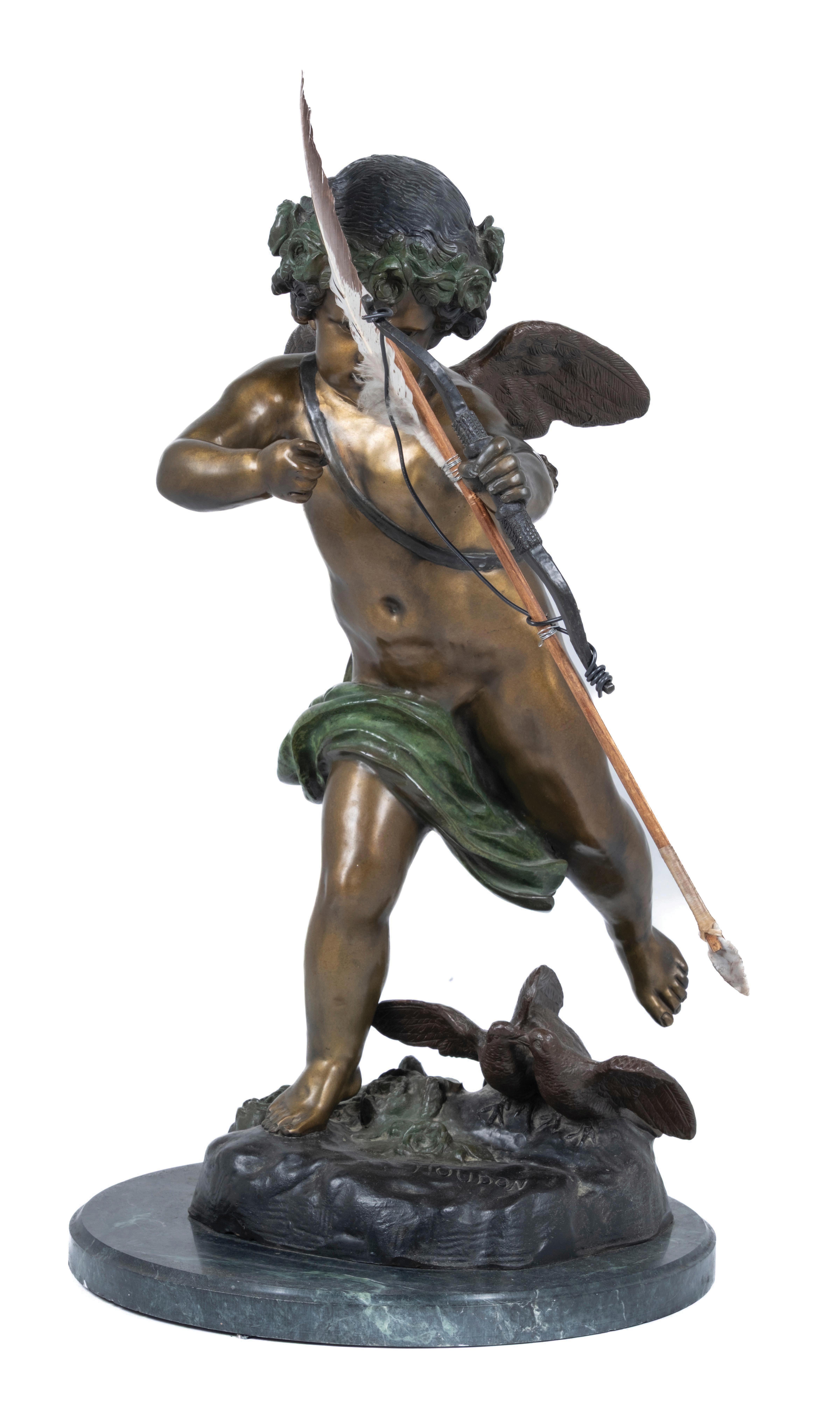 Lot Detail - BRONZE AND BRASS CUPID STATUE