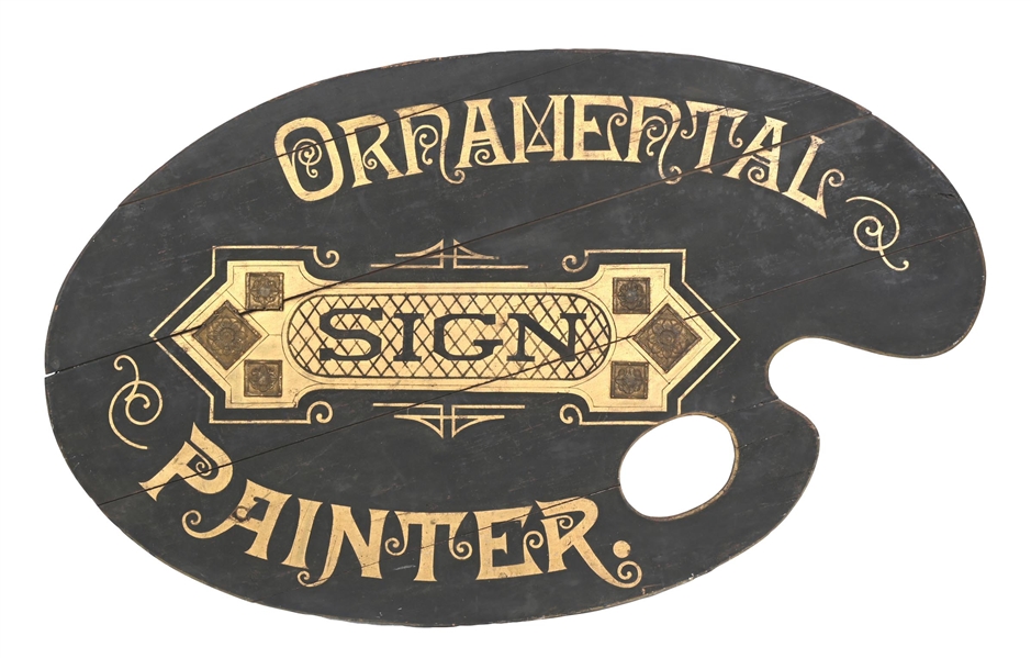 ORNAMENTAL PAINTER WOODEN SIGN