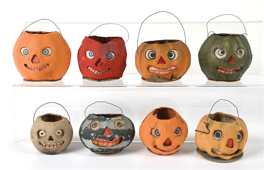 COLLECTION OF 8: HALLOWEEN JACK-O-LANTERNS