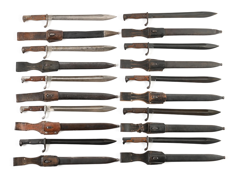 LOT OF 10: IMPERIAL GERMAN M98/05 BAYONETS.