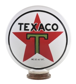 TEXACO GASOLINE ONE PIECE GLOBE W/ SCREW BASE.
