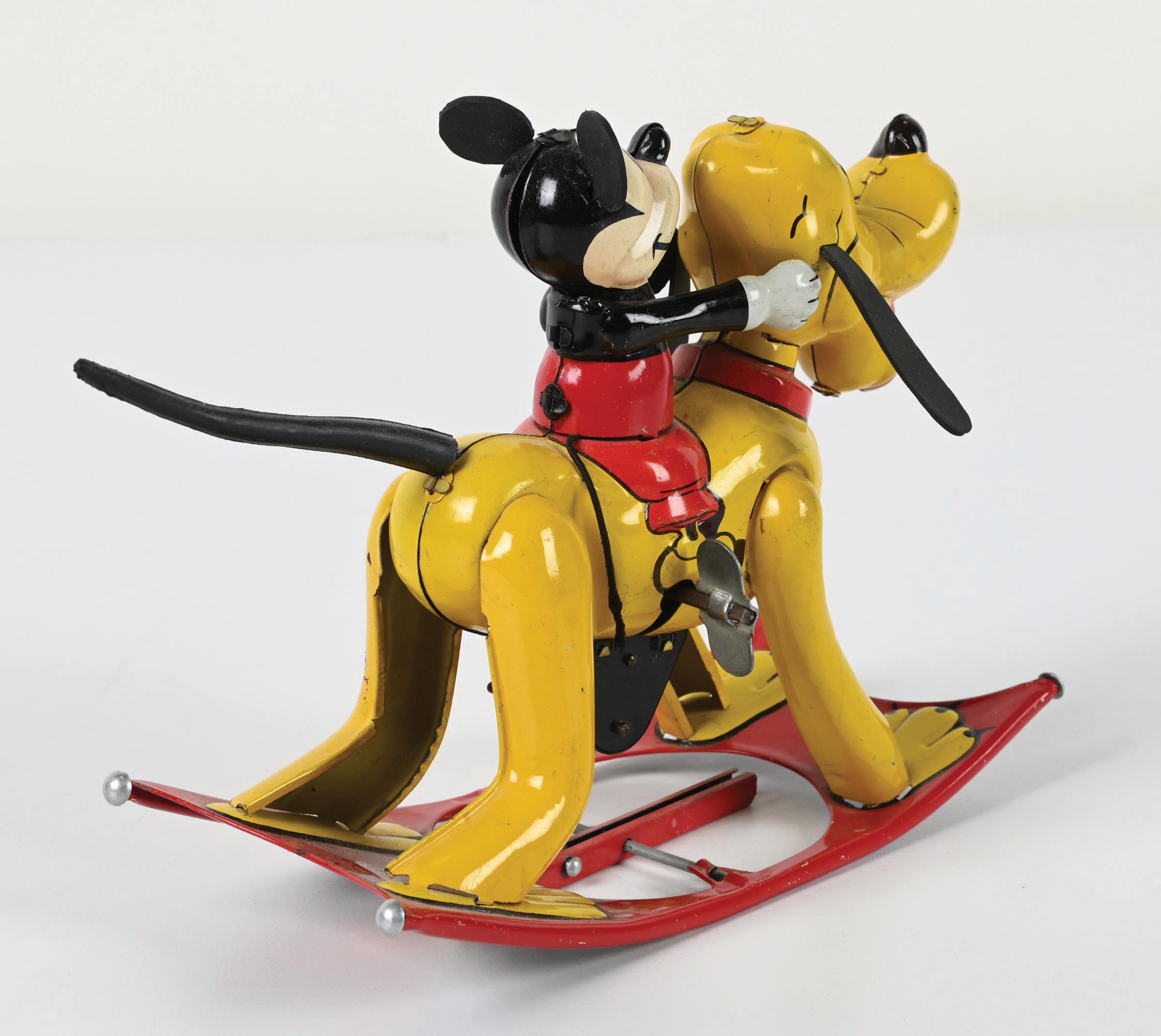 Lot Detail - JAPANESE TIN LITHO LINEMAR WALT DISNEY MICKEY MOUSE RIDING ...
