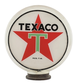 TEXACO GASOLINE COMPLETE 13.5" COMPLETE GLOBE ON SCREW BASE GILL BODY. 