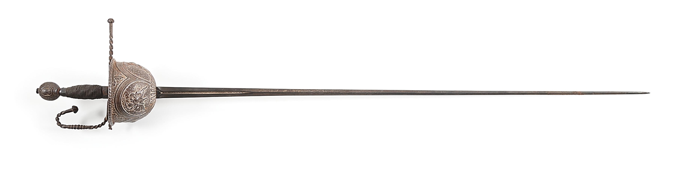 REPOUSSE CUP HILT RAPIER 