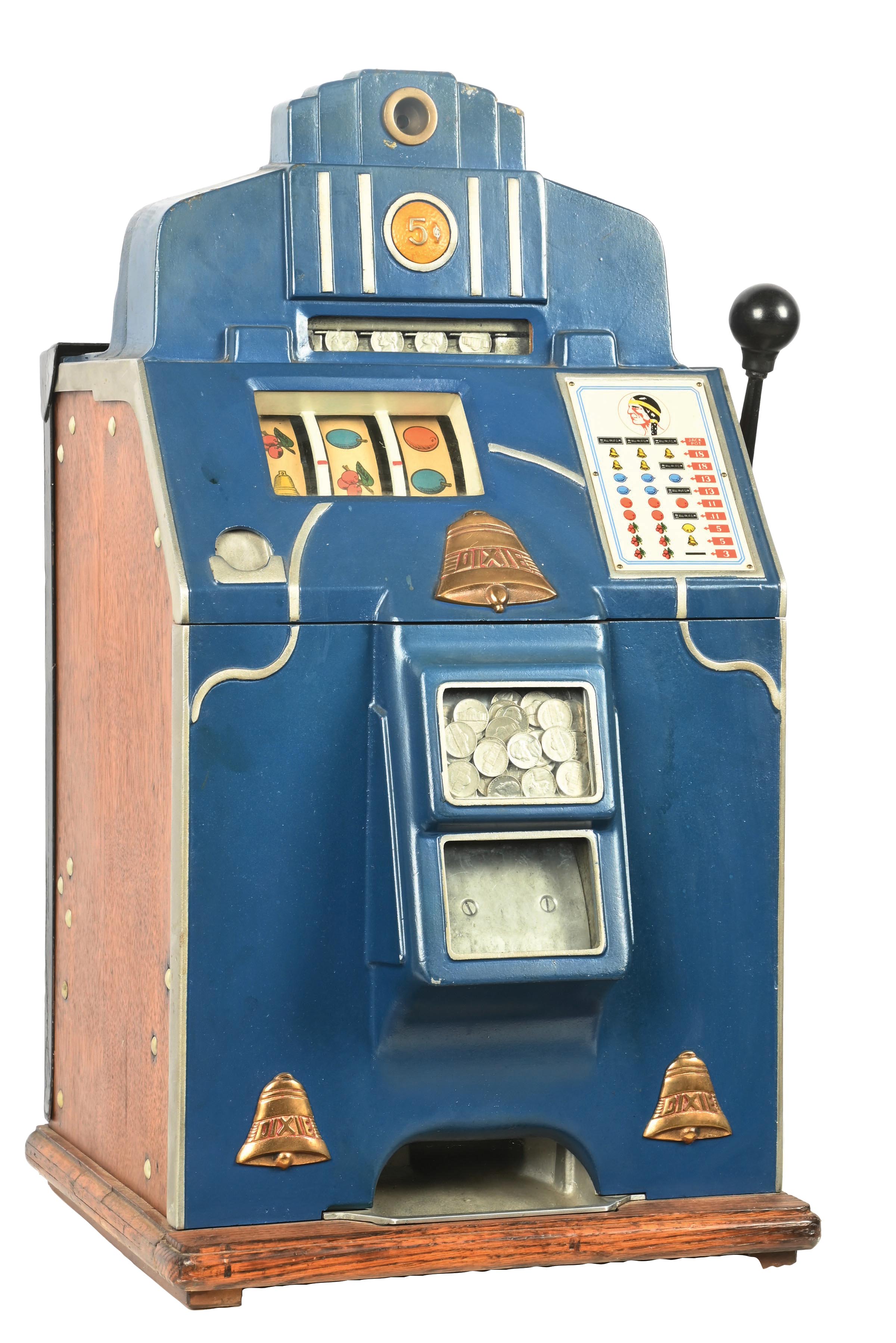 Lot Detail - 5¢ JENNINGS DIXIE BELL SLOT MACHINE