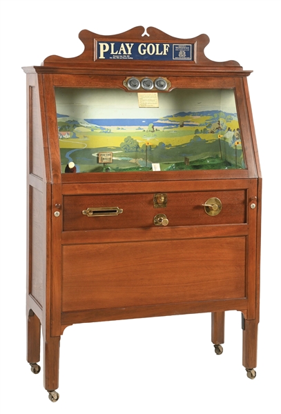 5¢ CHESTER-POLLARD PLAY GOLF PENNY ARCADE MACHINE