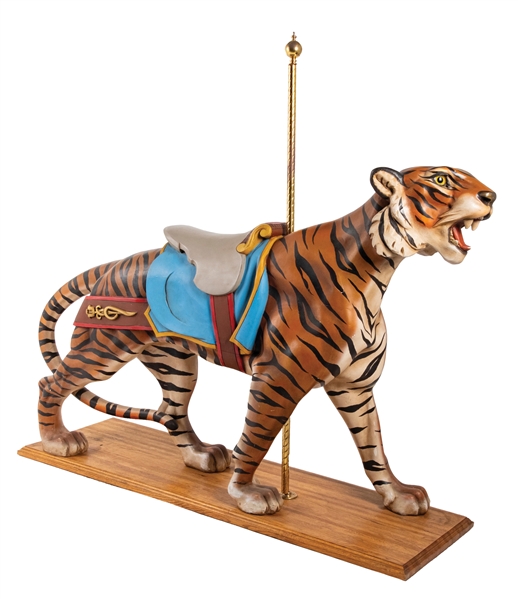 DENTZEL CARVED CAROUSEL TIGER