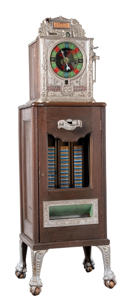 5¢ EXTREMELY RARE MILLS TOTEM UPRIGHT GUM VENDER TRADE STIMULATOR