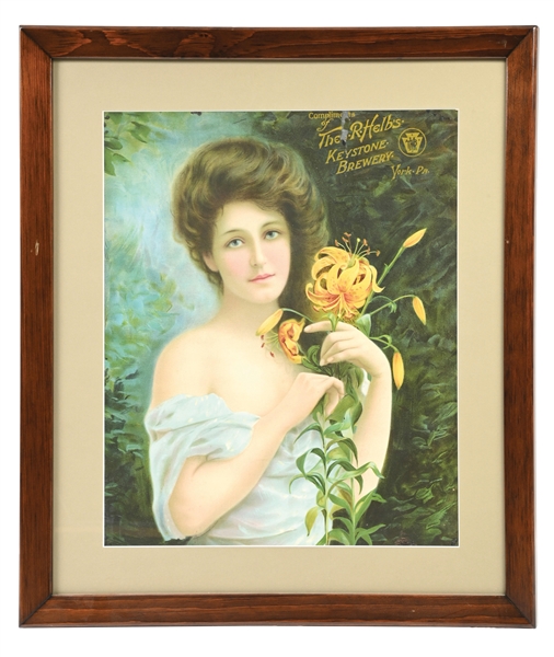 THEO. R. HELBS KEYSTONE BREWERY LITHOGRAPH