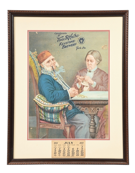 THEO. R. HELBS KEYSTONE BREWERY LITHOGRAPH