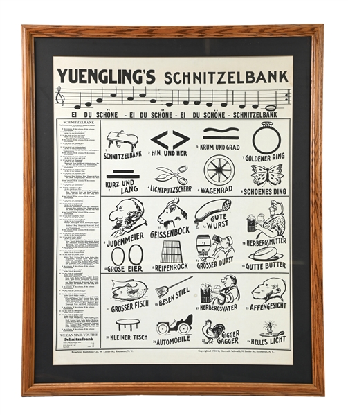 YUENGLINGS SCHNITZELBANK CANVAS SIGN
