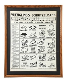 YUENGLINGS SCHNITZELBANK CANVAS SIGN