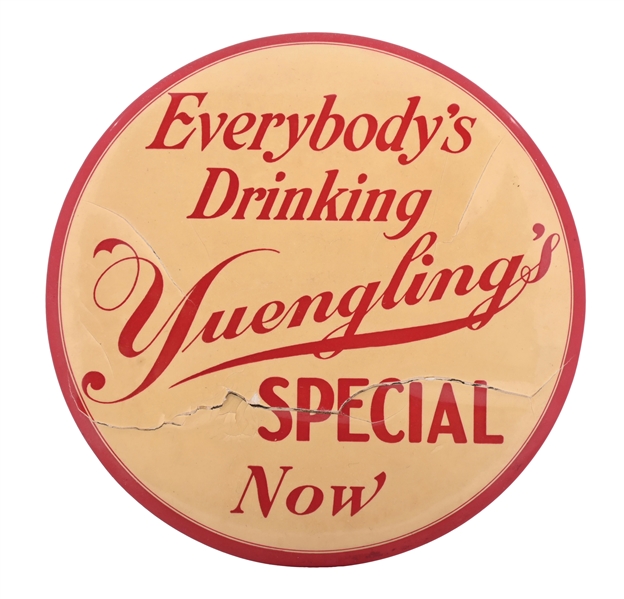 YUENGLINGS SPECIAL BEER CELLULOID SMALL BUTTON SIGN