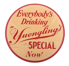 YUENGLINGS SPECIAL BEER CELLULOID SMALL BUTTON SIGN