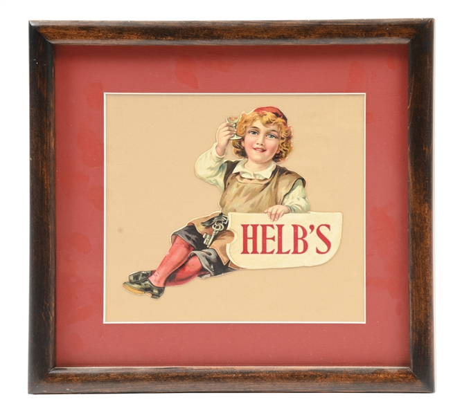 HELBS BEER DIE-CUT CARDBOARD SIGN