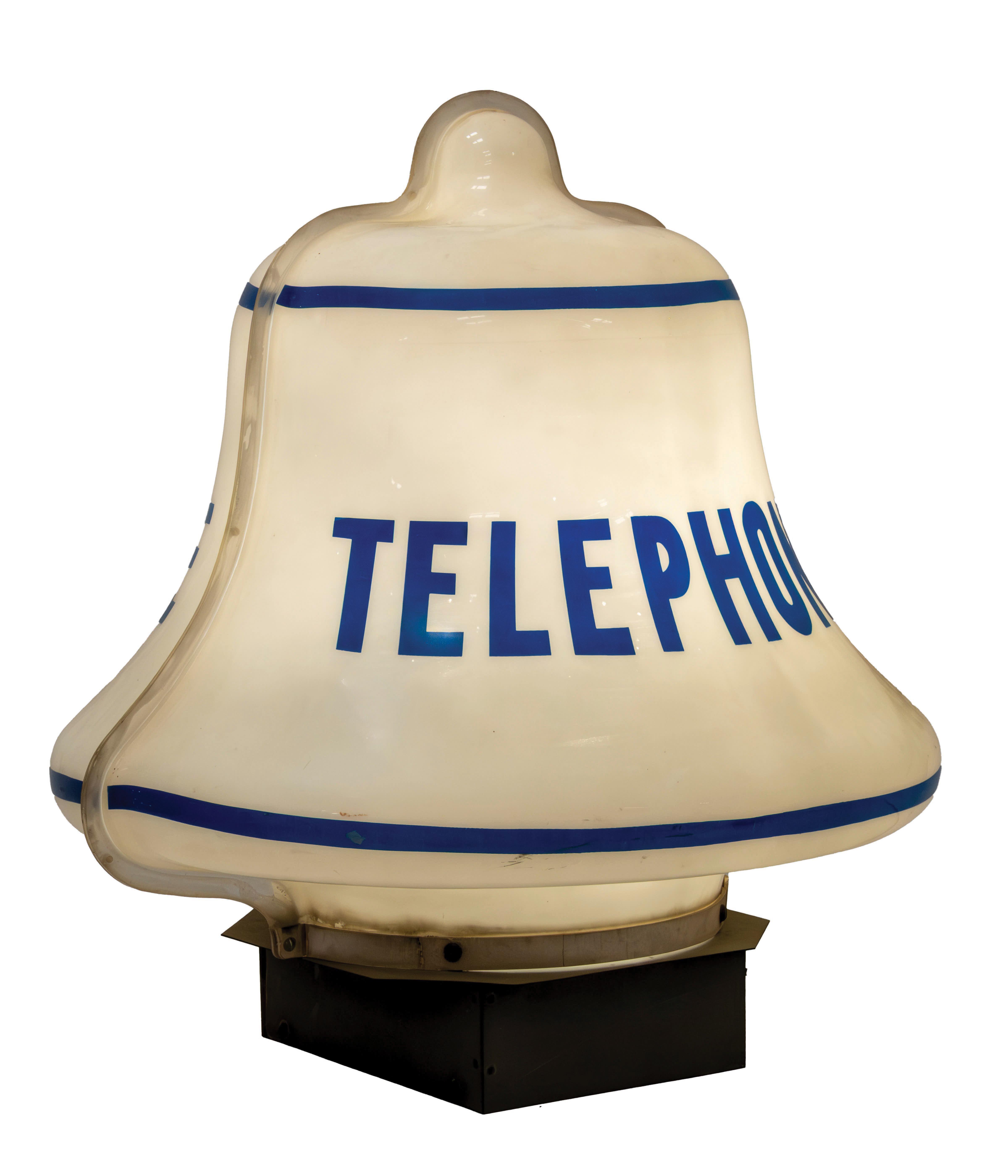 Large Bell Ringing Display Lot Detail - LARGE LIGHT-UP BELL 3D PLASTIC DISPLAY