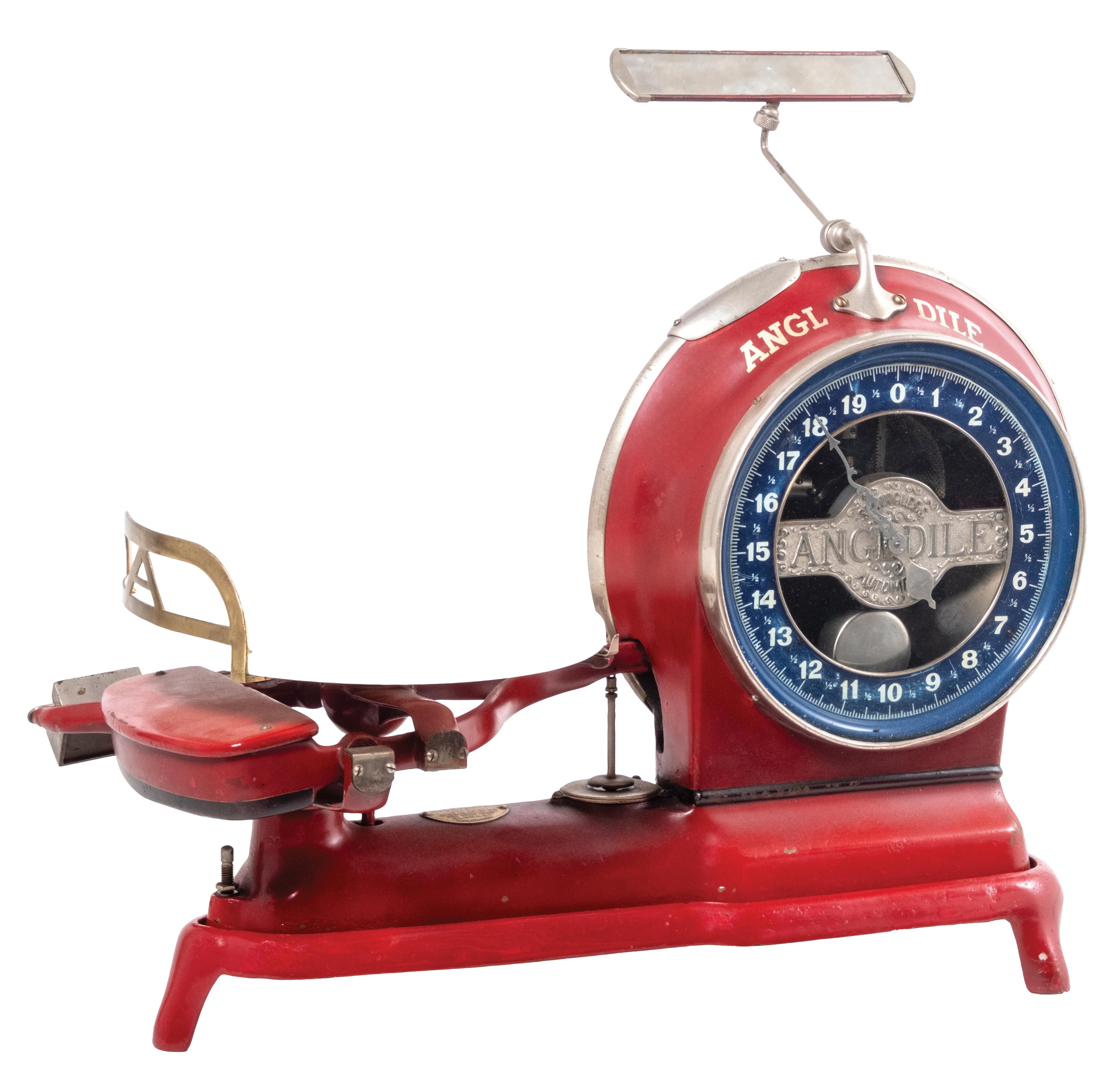 Lot Detail - ORIGINAL ANGLDILE OPEN-FRONT GROCERY SCALE