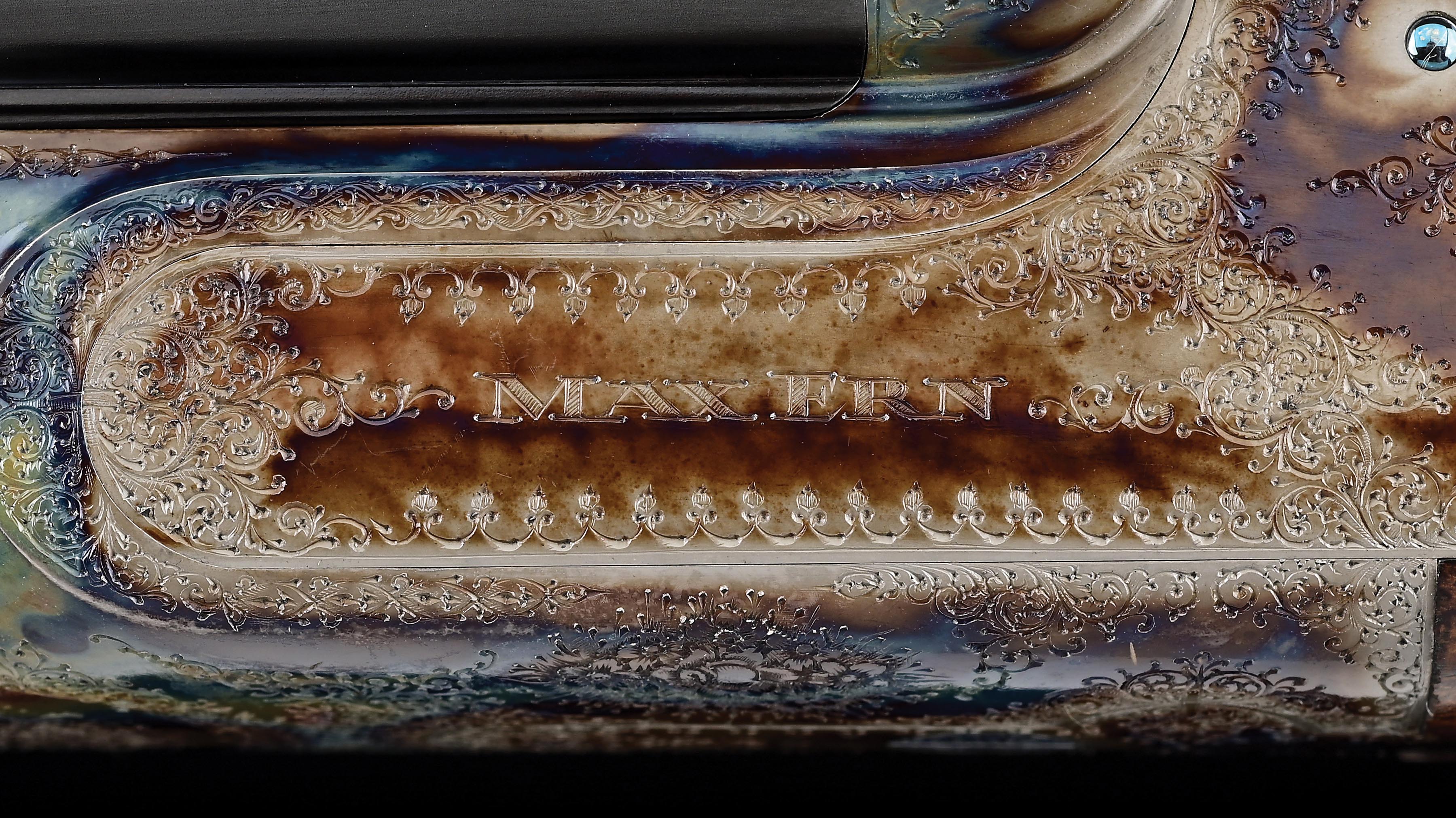 Max Ern Rifle Lot Detail - (M) MAX ERN 20 BORE SIDE BY SIDE SLE SHOTGUN WITH CASE.