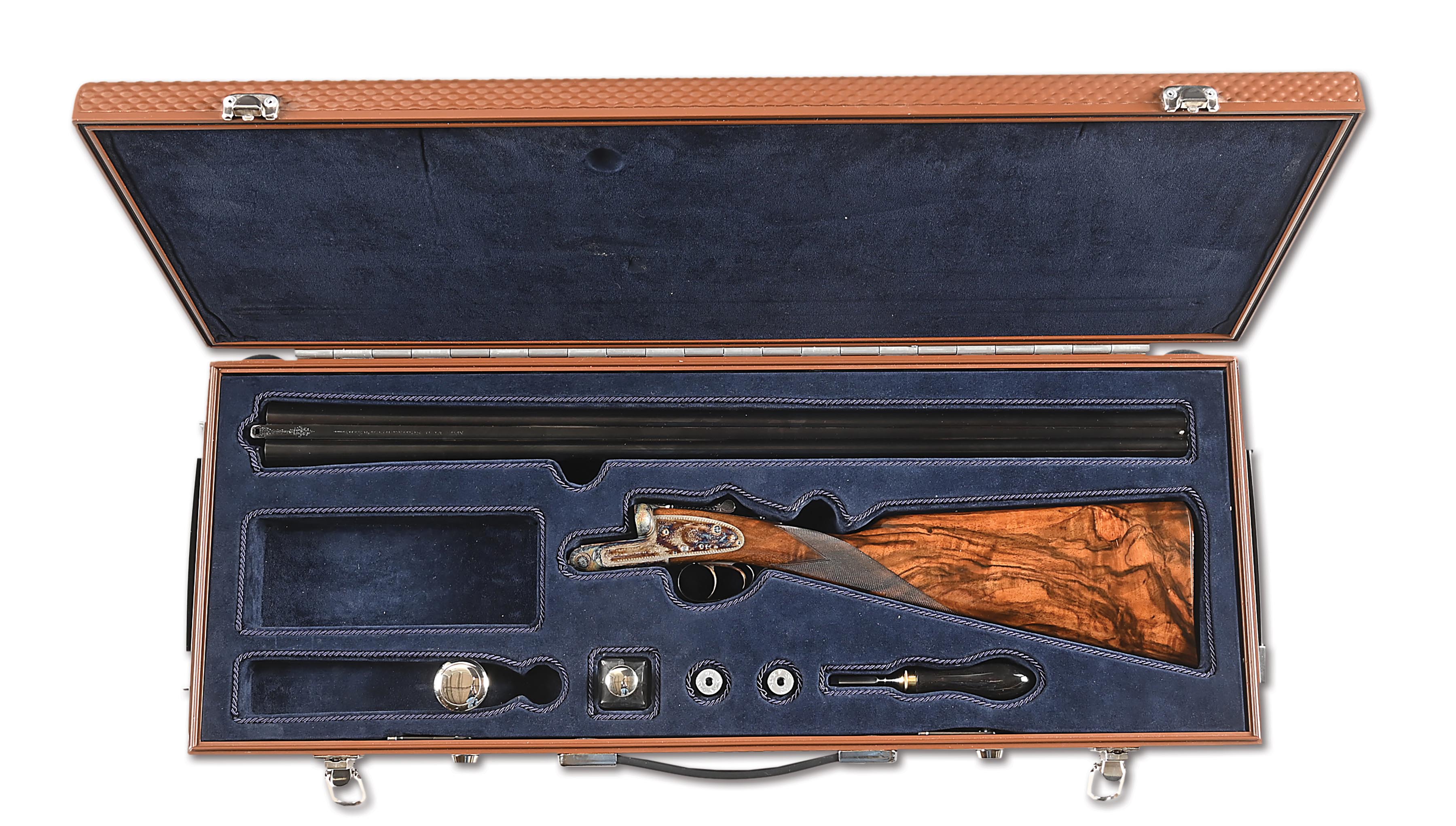 Max Ern Rifle Lot Detail - (M) MAX ERN 20 BORE SIDE BY SIDE SLE SHOTGUN WITH CASE.