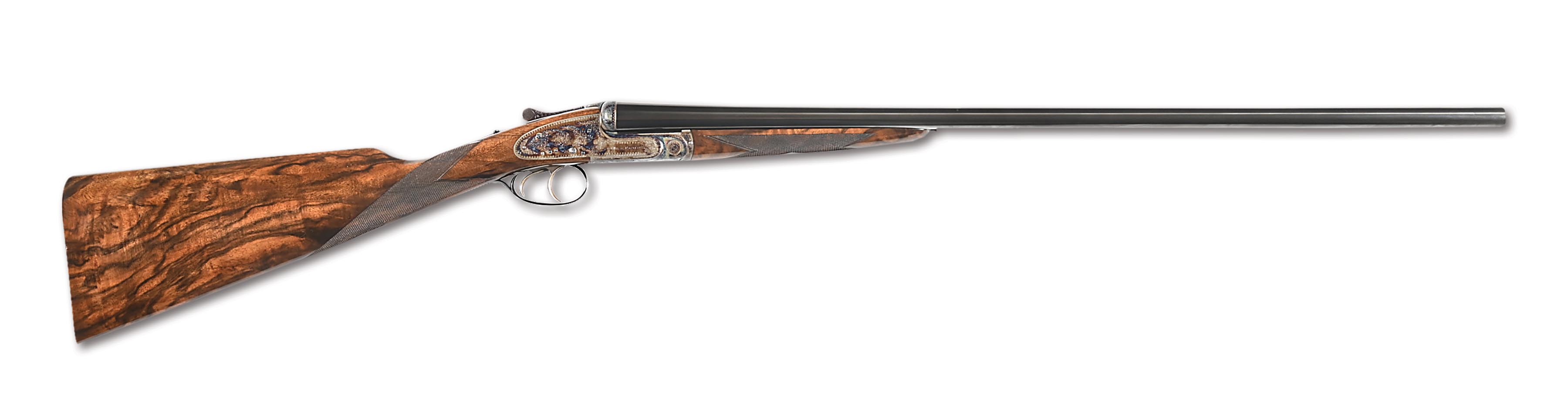 Max Ern Rifle Lot Detail - (M) MAX ERN 20 BORE SIDE BY SIDE SLE SHOTGUN WITH CASE.