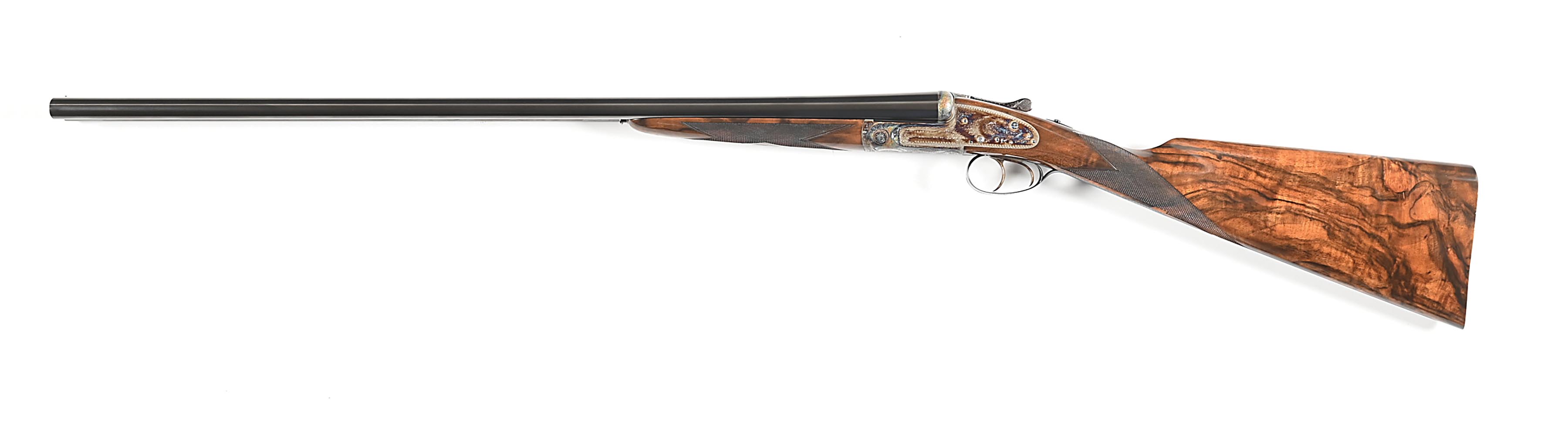 Max Ern Rifle Lot Detail - (M) MAX ERN 20 BORE SIDE BY SIDE SLE SHOTGUN WITH CASE.