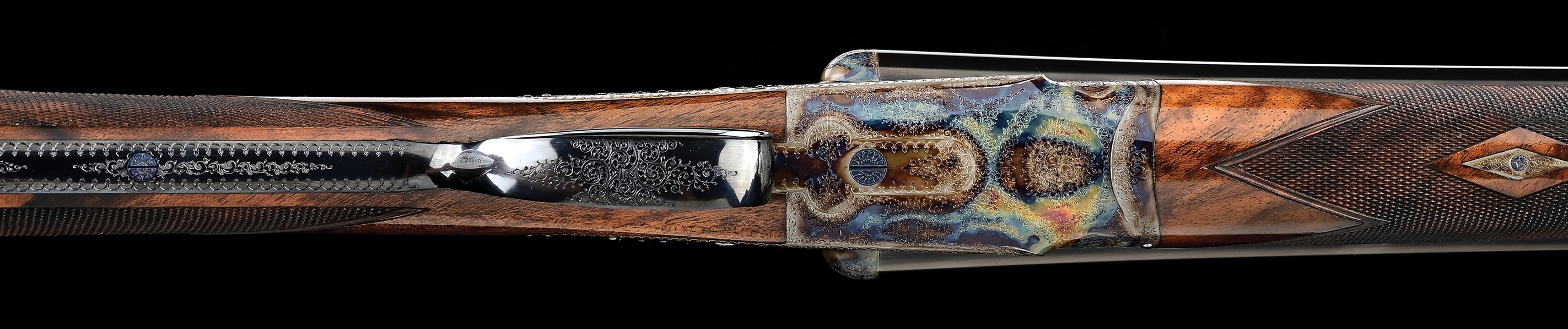 Max Ern Rifle Lot Detail - (M) MAX ERN 20 BORE SIDE BY SIDE SLE SHOTGUN WITH CASE.