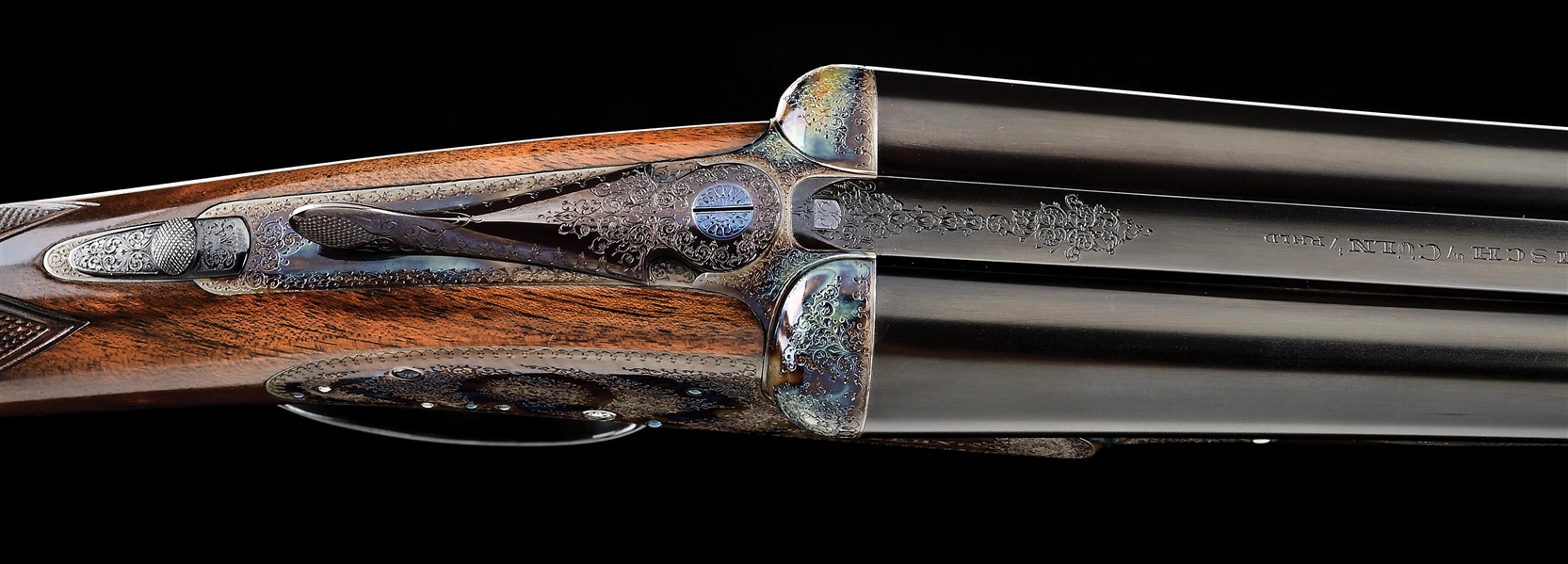 Max Ern Rifle Lot Detail - (M) MAX ERN 20 BORE SIDE BY SIDE SLE SHOTGUN WITH CASE.