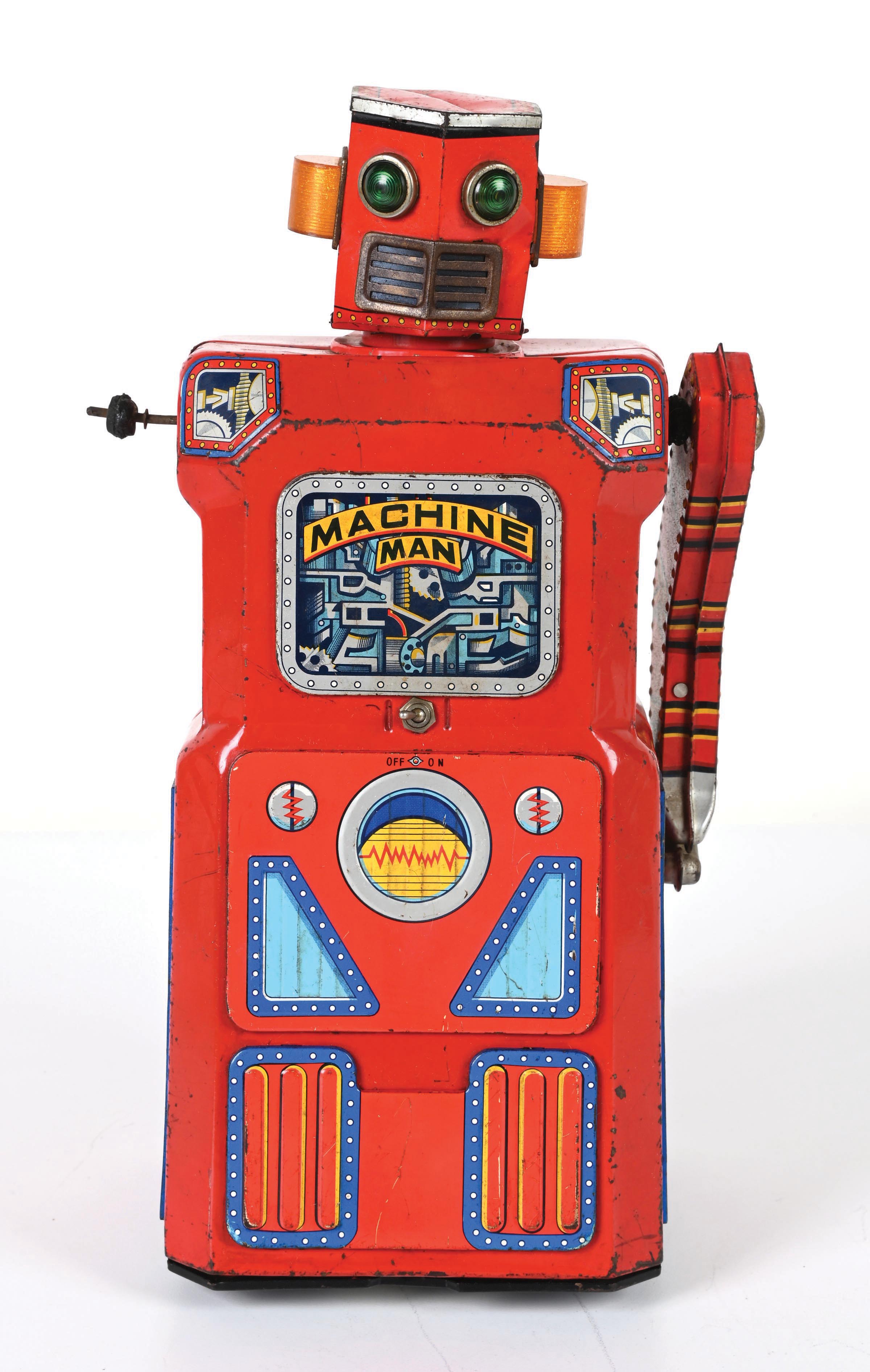 Lot Detail - VERY RARE GANG OF 5 BATTERY-OPERATED MACHINE MAN ROBOT