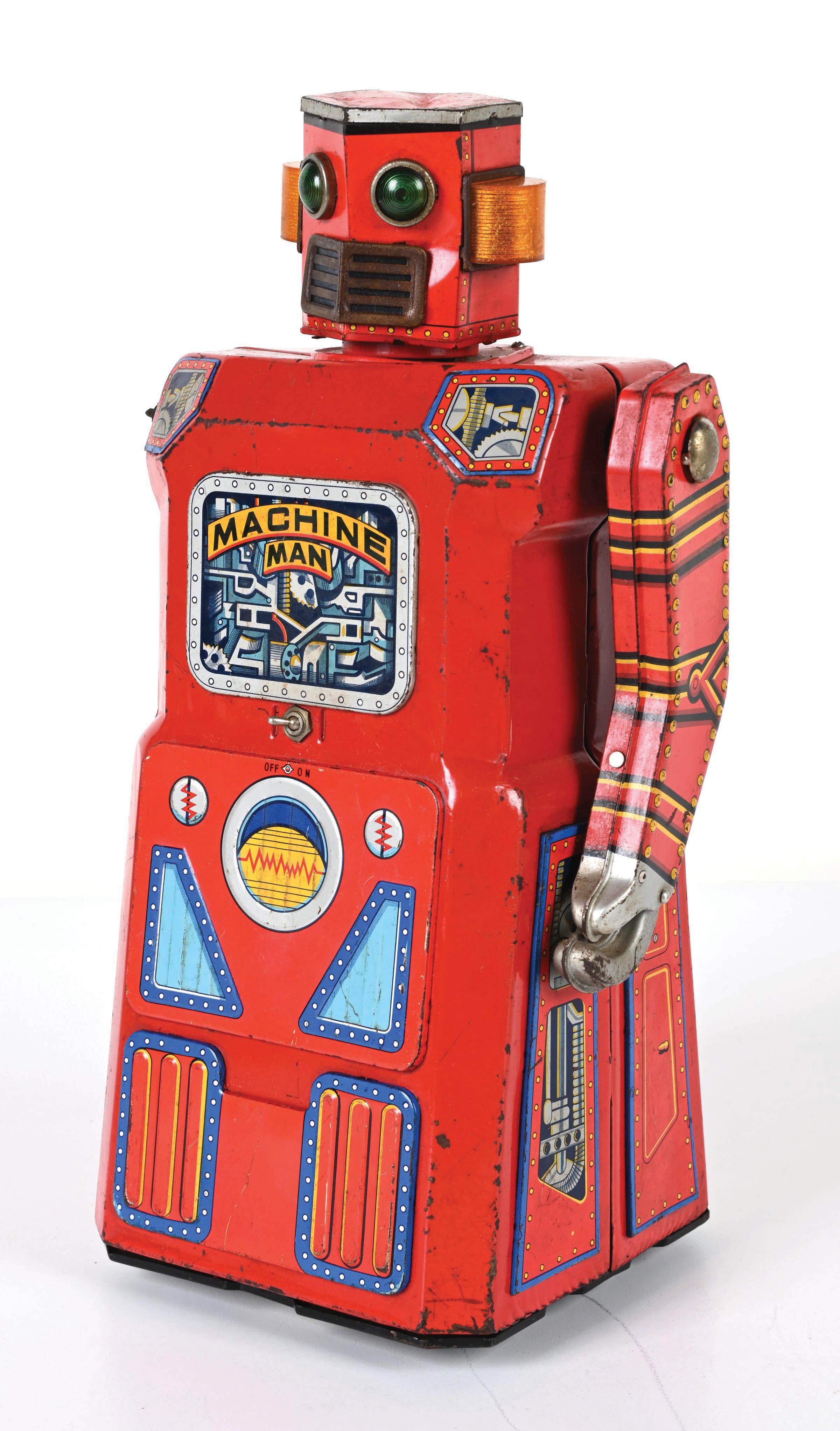 Lot Detail - VERY RARE GANG OF 5 BATTERY-OPERATED MACHINE MAN ROBOT