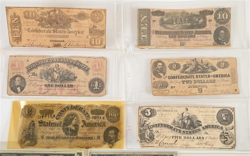 Money Auction Lot Detail - LARGE LOT OF ANTIQUE MONEY